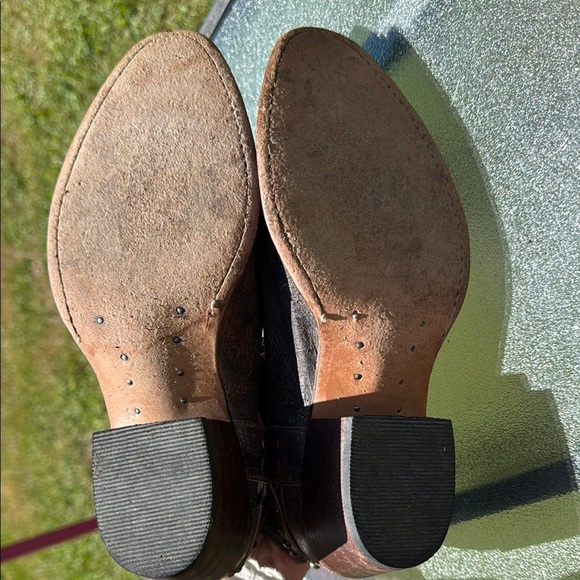 Frye Brown Leather Studded Boots size 7 - Picture 5 of 8